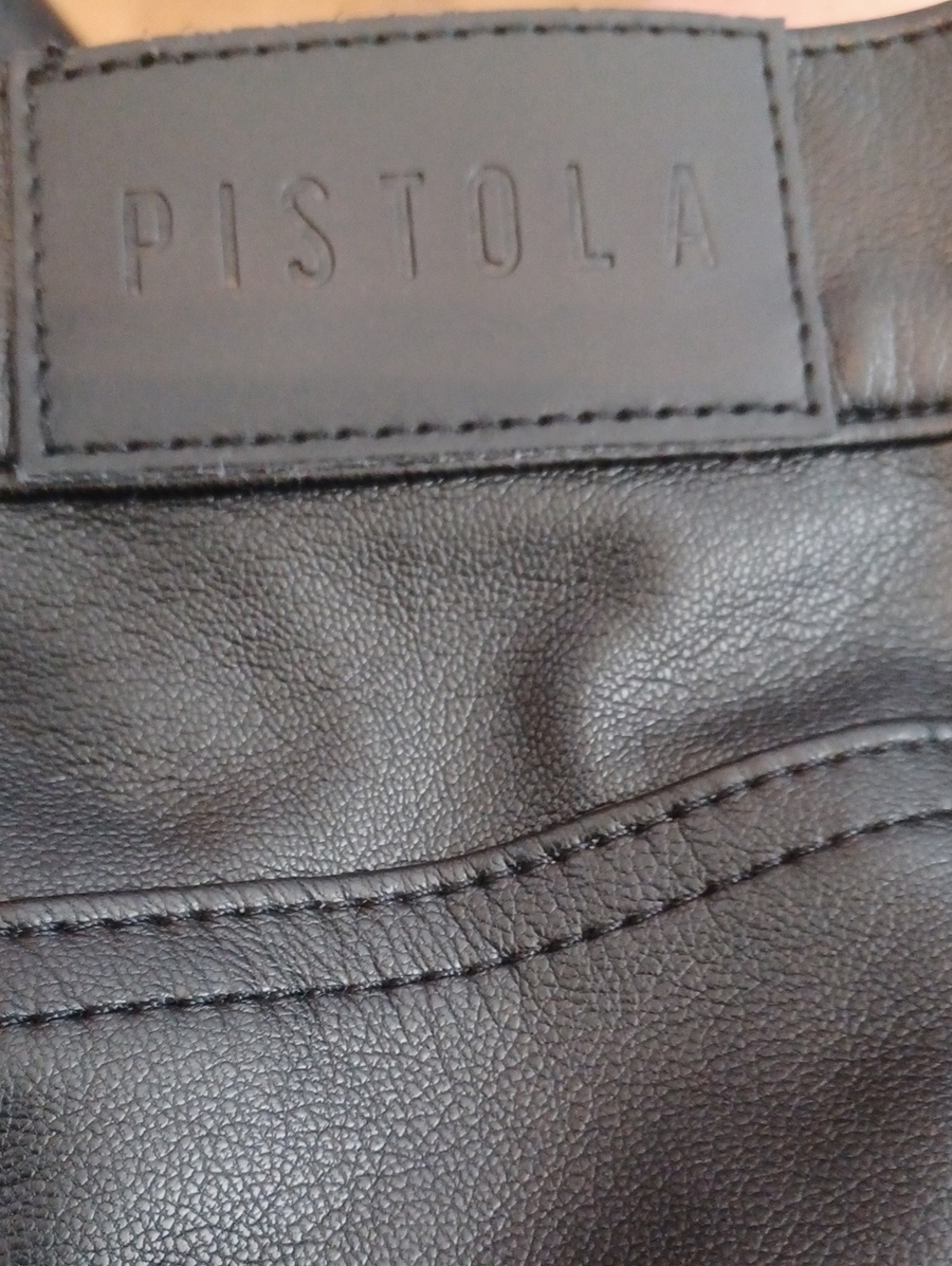 Pistola Black Lennon  Vegan Leather Jeans High Rise Sz.28. L.28". R-12".  EUC! - Picture 10 of 10